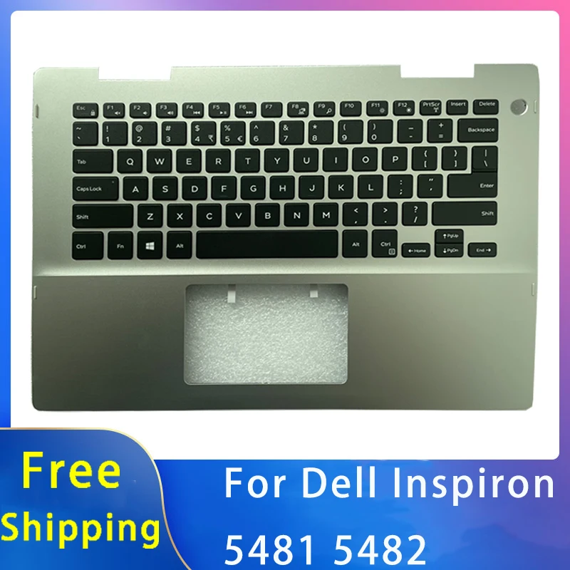 New For Dell Inspiron 5481 5482 Replacemen Laptop Accessories Palmrest/Keyboard 041KVJ Silvery