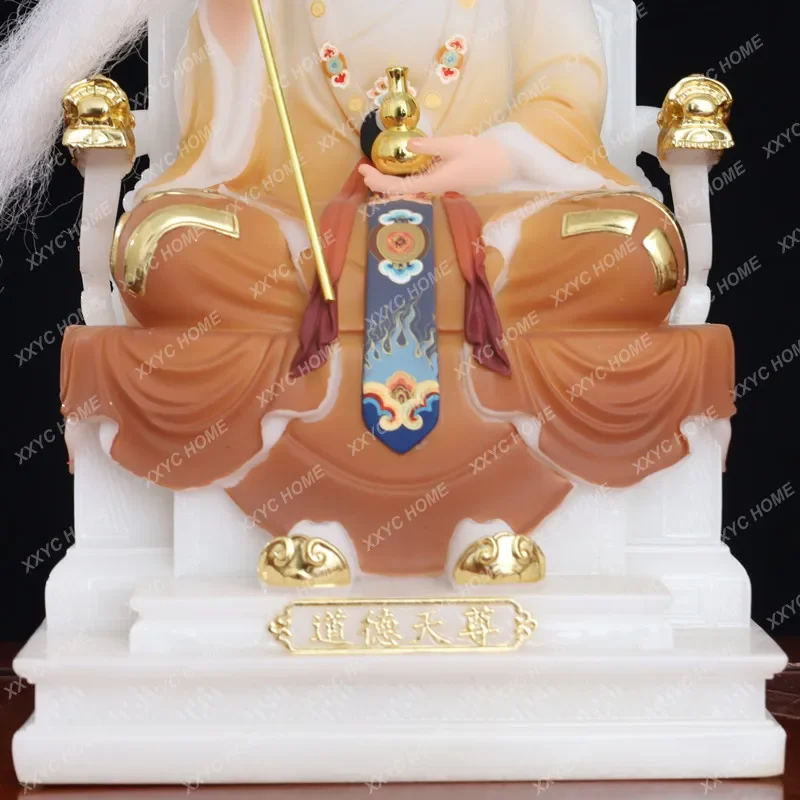 الطاوية عالية الجودة اليشم مطلية بالذهب تاي شانغ لاو يونيو الله بوذا مزار المنزل راعي القديس يبارك سلامة الأسرة جيدة #3