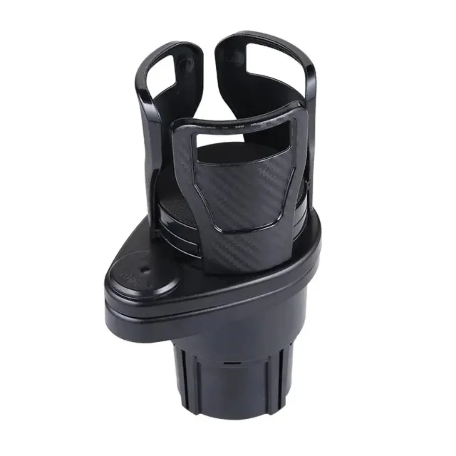 Double Layer Rotating Car Cup Holder, Conveniente e elegante, Multifuncional, Durável Organizador para Duas Bebidas, Montagem de veículo