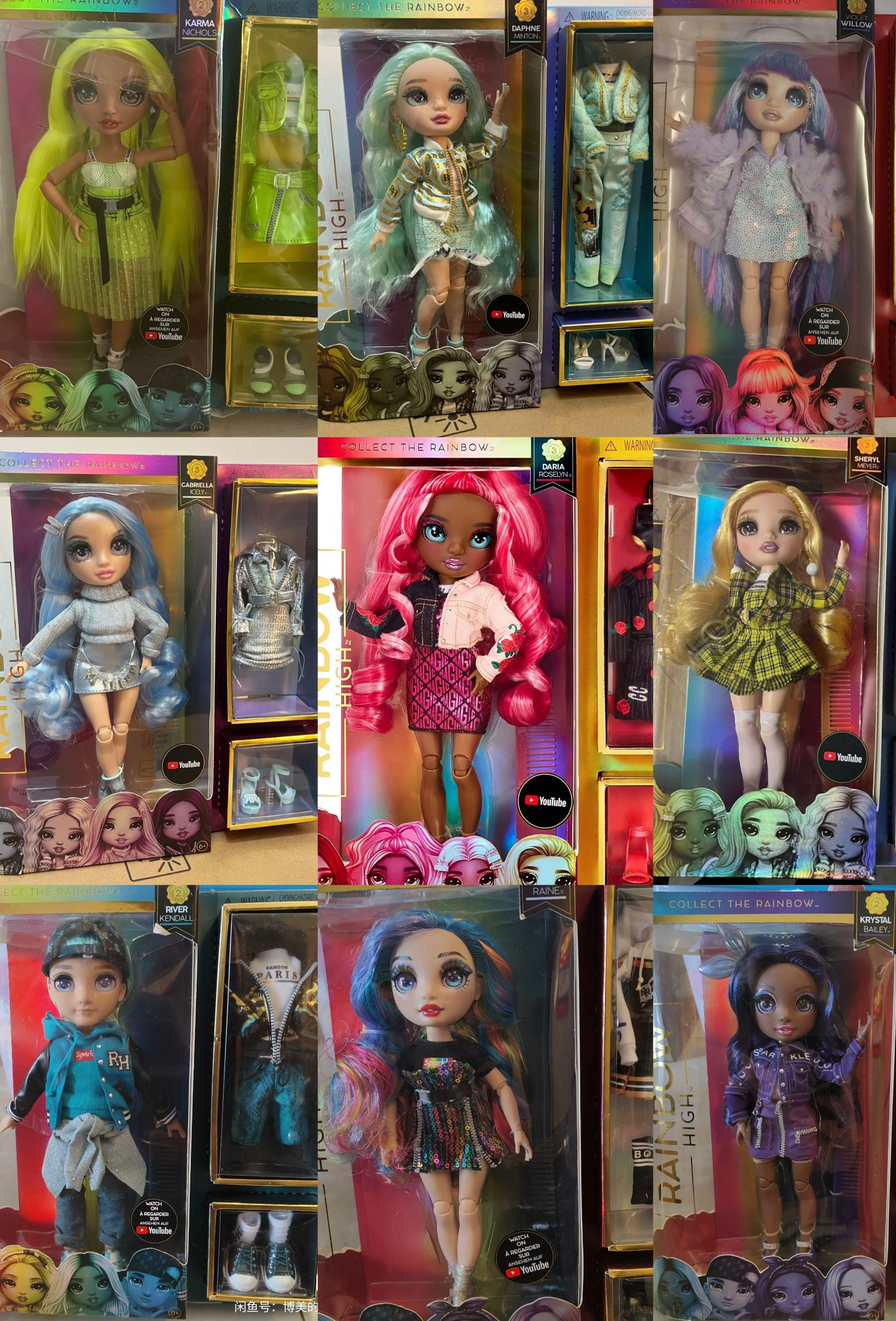 Personalización del diseño Original, vestido de moda, falda de muñeca, pantalones, hermana mayor, arcoíris, juguete alto para niñas