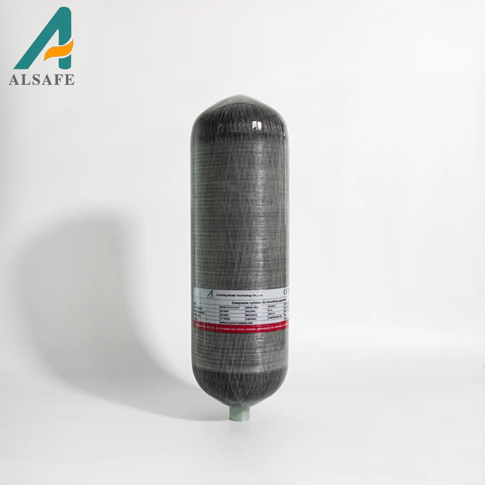 Alsafe Hot Sell 9L-30MPa high pressure carbon fiber SCBA cylinder /SCUBA diving oxygen tank