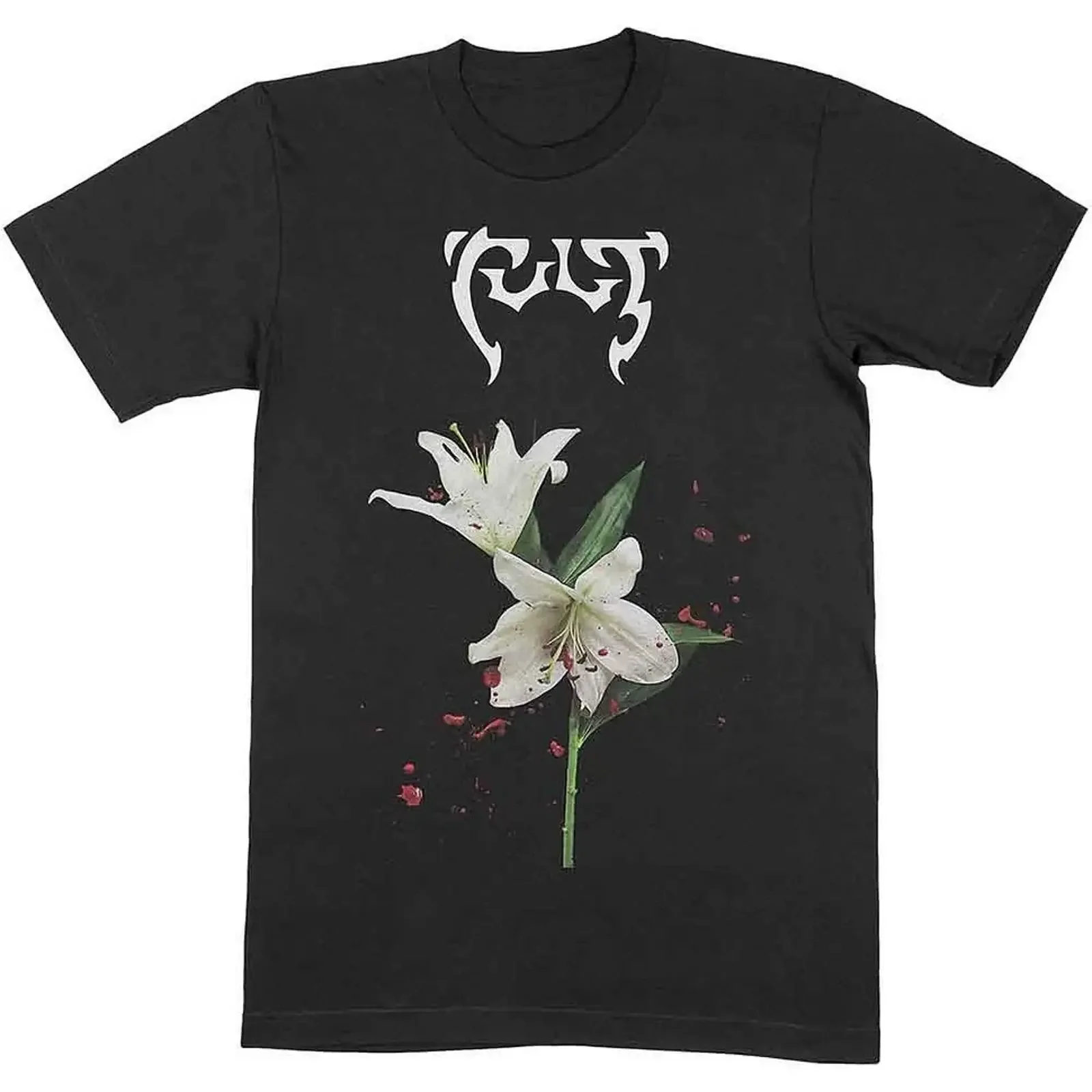 The Cult Hidden City T Shirt Black vintage Washed Comfortable designer clothes homme Casual Stylish Slightly Breathable