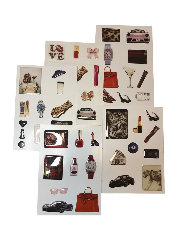 Fashion Expoy Aufkleber-Set für Handyhülle, 3D-DIY, dekorativ, 5 Blatt – Detail 7