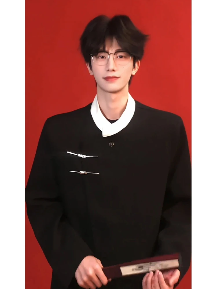 

New Chinese Sle Men's Casual Wedding Suit Jaet Premium Feeling Haome Zhongan Coat om Formal Engagement Jaet