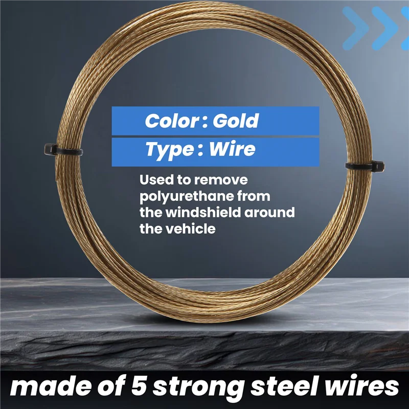 AEA4-20M Car Windshield Window Removal Install Steel Wire Rope Glass Remover Tool