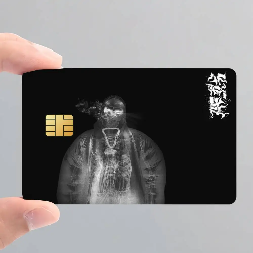 ملصقات جلدية لبطاقة الائتمان لمغني الراب Y-Yeat لبطاقة البنك والحافلة المتروية هدية مقاومة للماء