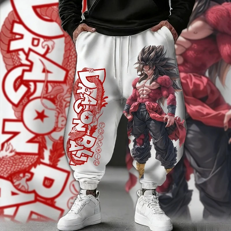 Pantalones deportivos Dragon Ball para hombre, pantalones deportivos Majin Buu para primavera, otoño e invierno, pantalones de jogging de anime japonés, pantalones de moda Harajuku