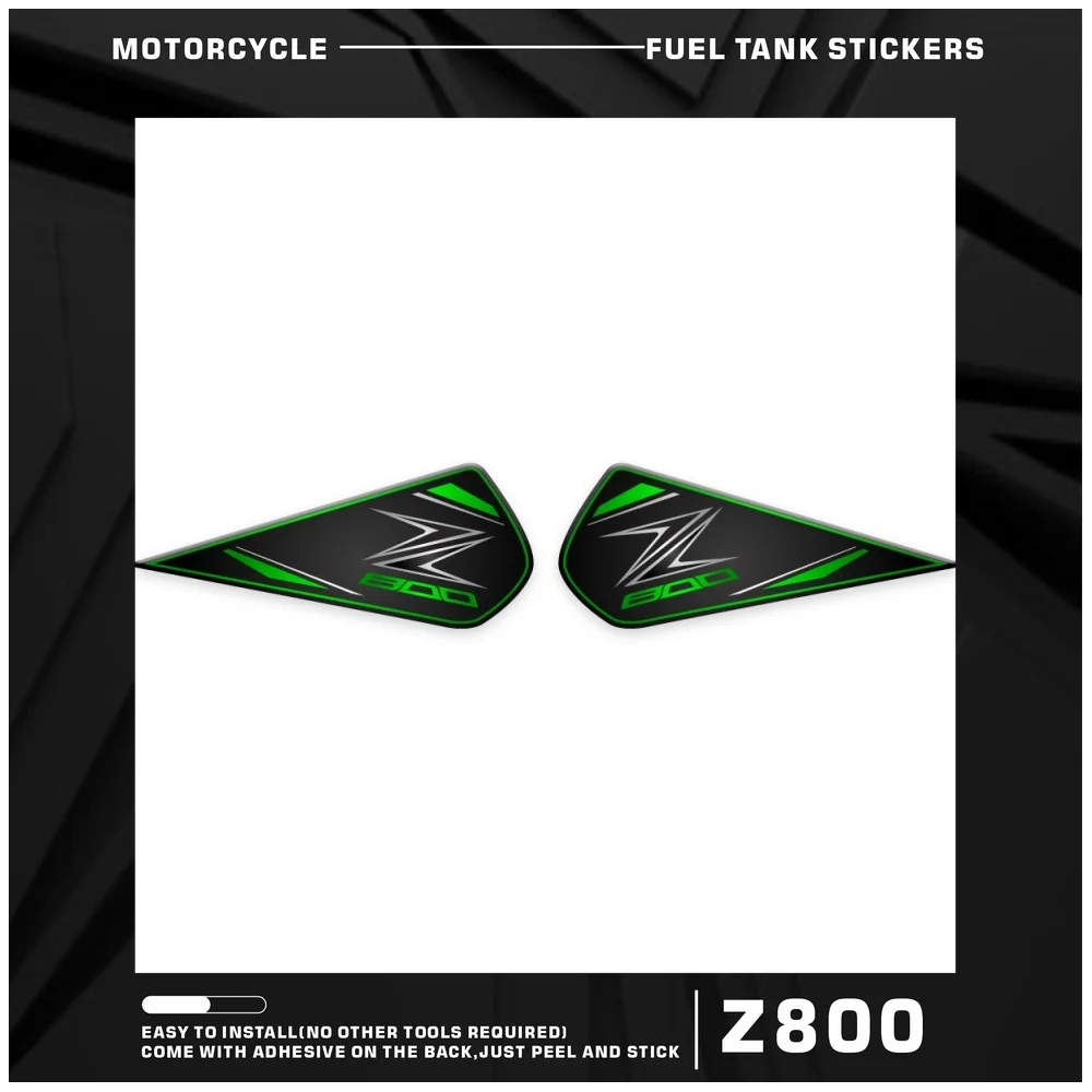 For Kawasaki Z800 Z 800 2013 2014 2015 2016 3D Resin Sticker Fuel Side Gas Stookolie Motorcycle Tank Pad Decorative Protector