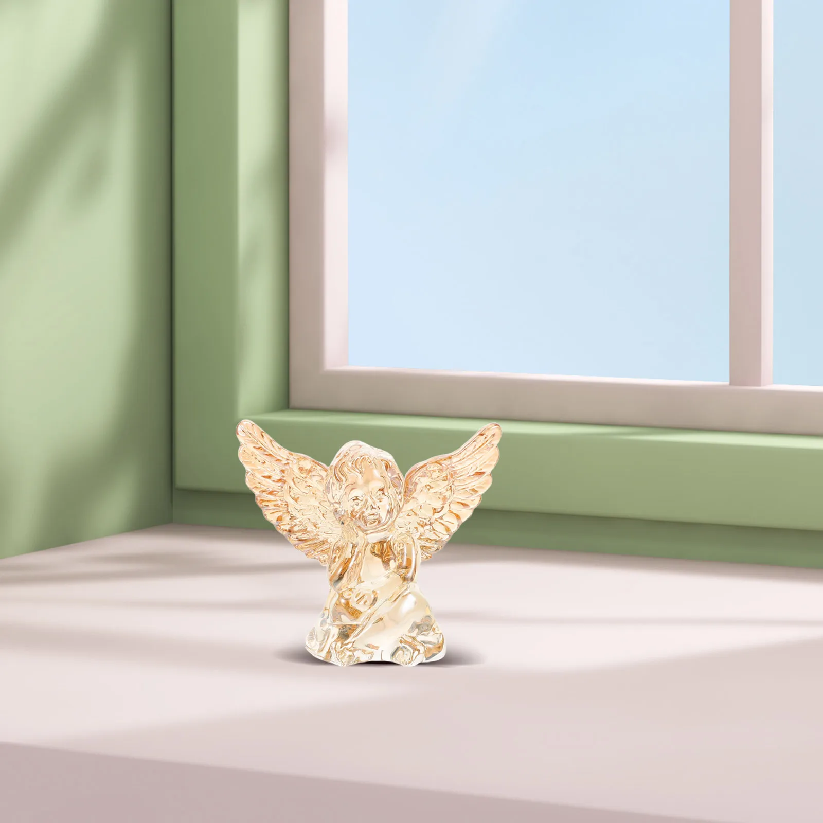 

Premium Crystal Ornament for Home Decor Bedrooms Living Rooms Decorative Angels for House Posture Style Versatile