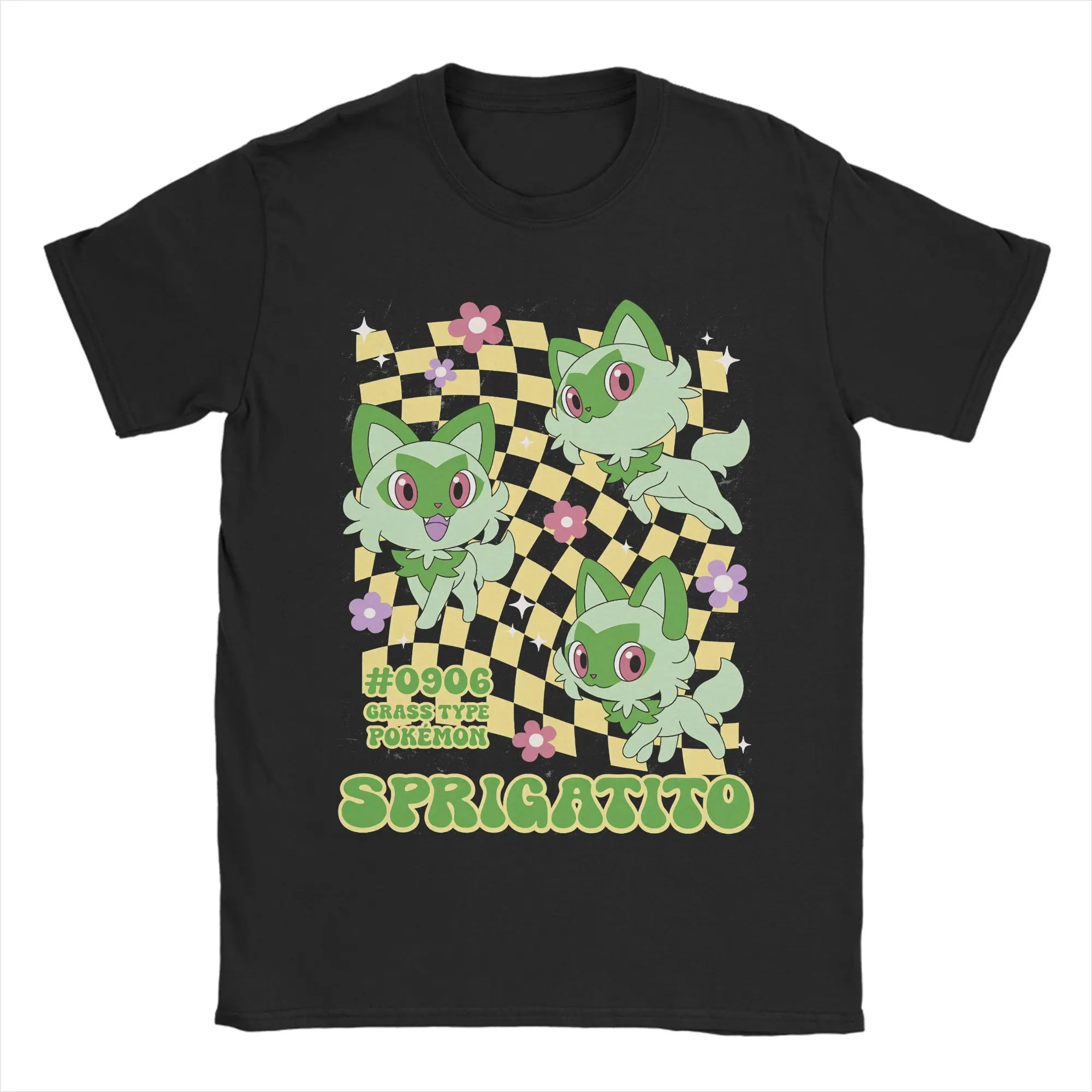 Pokemon Sprigatito Grass Type Minera 100 Cotton T Shirt For Adult Beach  Vintage T Shirts O Neck Hip Hop Tees Custom DIY Clothes