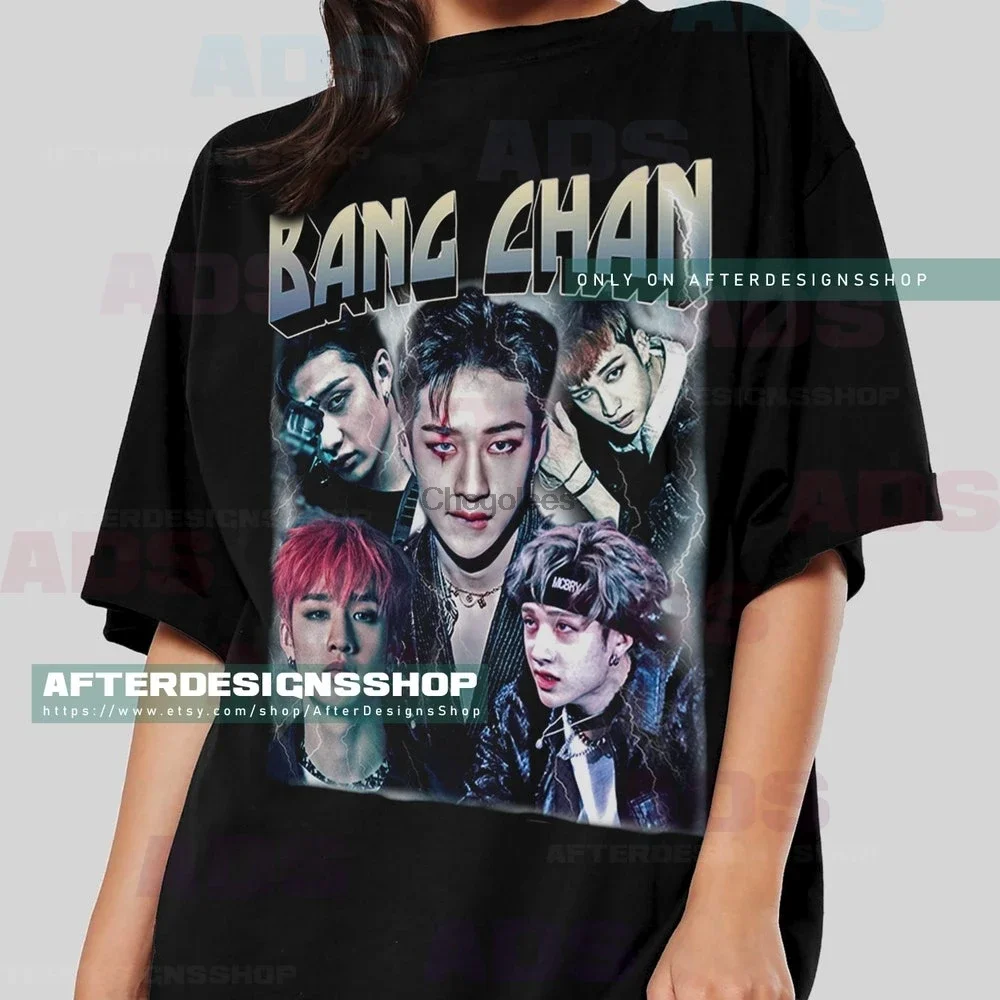 Bangchan Shirt  Korean Rapper Boyband Kpop Tshirt Vintage Look shirt Jin tee Shirt Korean Pop sweatshirt P62