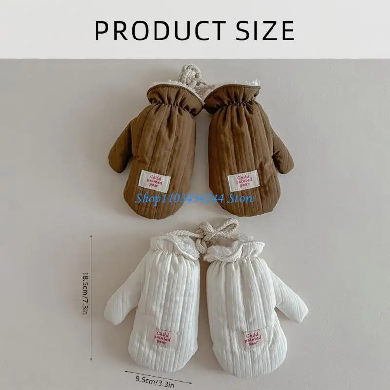 قفازات الأطفال القطنية للرضع قفازات الشتاء للأطفال الصغار قفازات دافئة ومريحة توفر الدفء والراحة لمدة 0-2 سنة