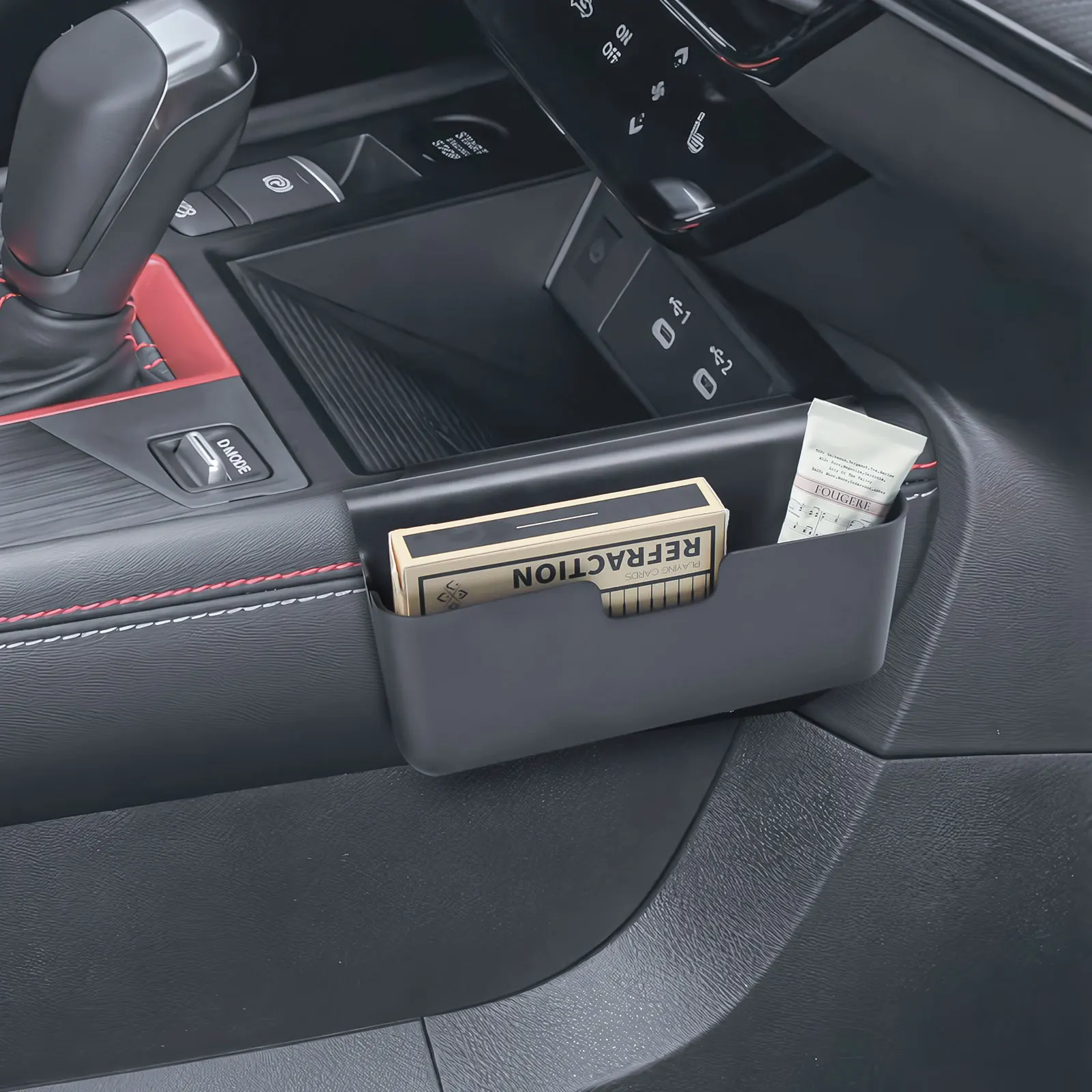 

Органайзер на центральной консоли HGWEI для Nissan Kicks 2025 года, подвесной ящик для хранения передач, внутренний держатель для телефона, автомобильные аксессуары