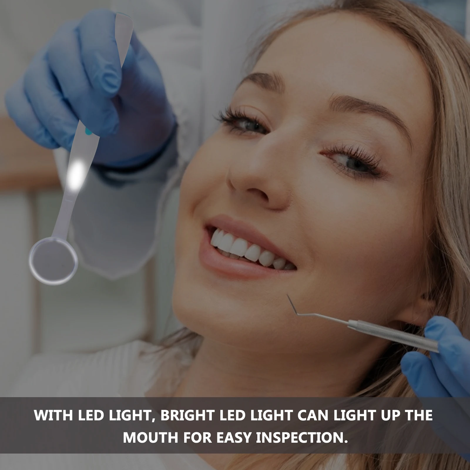 

2pcs Led Lighted Anti Fog Mouth Mirror For Teeth Oral Care Bright Light Premium Abs Dentist Tool Dental