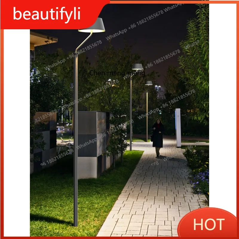 

L6080 Simple courtyard solar induction LED light villa community high pole light outdoor waterproof road street light