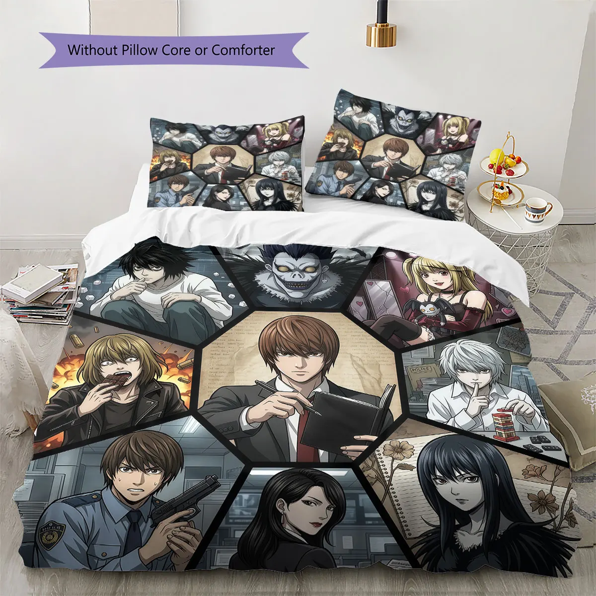 Death Note Soft Duvet Cover Children's Bedding Set,Extra Large Size Christmas Gifts Various Sizes Available -HE78