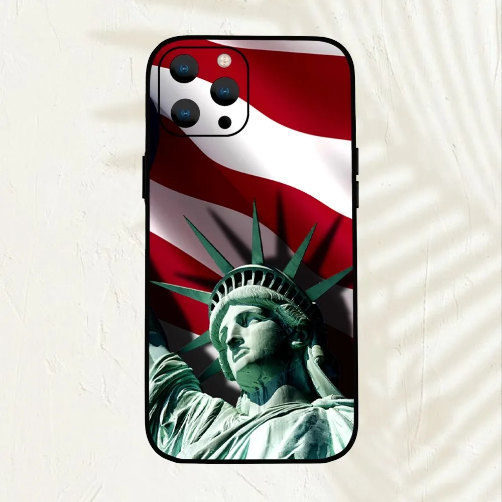 America Statue of Liberty  Phone Case For iPhone Mini 11 12 13 14 15 Pro XS Max X Plus SE XR Shell