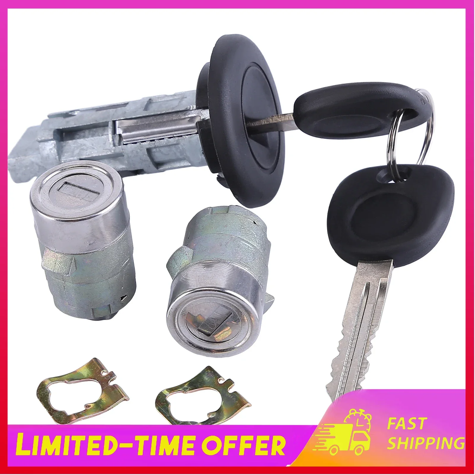 

For Chevrolet 2001-2007 Models Ignition Key Switch Cylinder Kit with 2 Keys and Door Locks 707835 706592 15298923 15298924