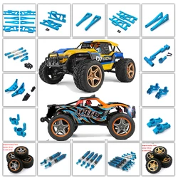 WLtoys RC Car Truck Blue All Metal Upgrade Parts Wheel Seat Tire Shock Absorbers Arm Chassis Reinforcement for 12402-A 104009