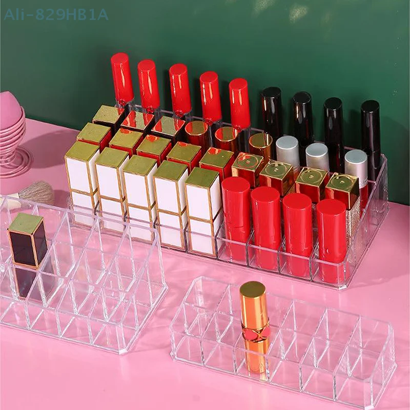 Acrylic Lipstick Storage Box Makeup Brush Display Rack Eyebrow Pencil Storage Rack Cosmetic Sorting Box Desktop Organization