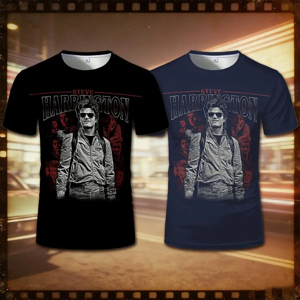 

Steve Harrington Graphic T-Shirt Men Women Vintage 80s TV Show Clothing Fan Gifts Fashion Casual Y2k Short Sleeve Streetwear