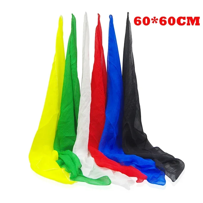 1PC Magic Silk Scarves (60CM,6 Colors Available) Magic Tricks Close Up Gimmick Prop Accessories Magia Appearing Vanishing Magie