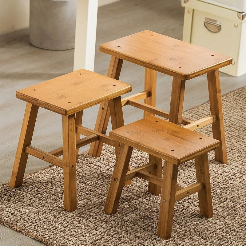 New Furniture Children's Stool Wooden Bench Small Stool Short Home Bathroom Step Stool Portable Bench Pratical Chairs image 6