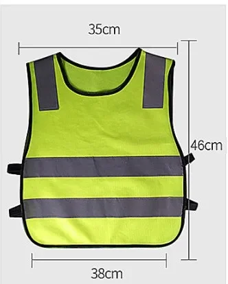 Kids Safety Vest High Visability Jacket for School Children Sanitation Worker Fitness Equipment Accessories