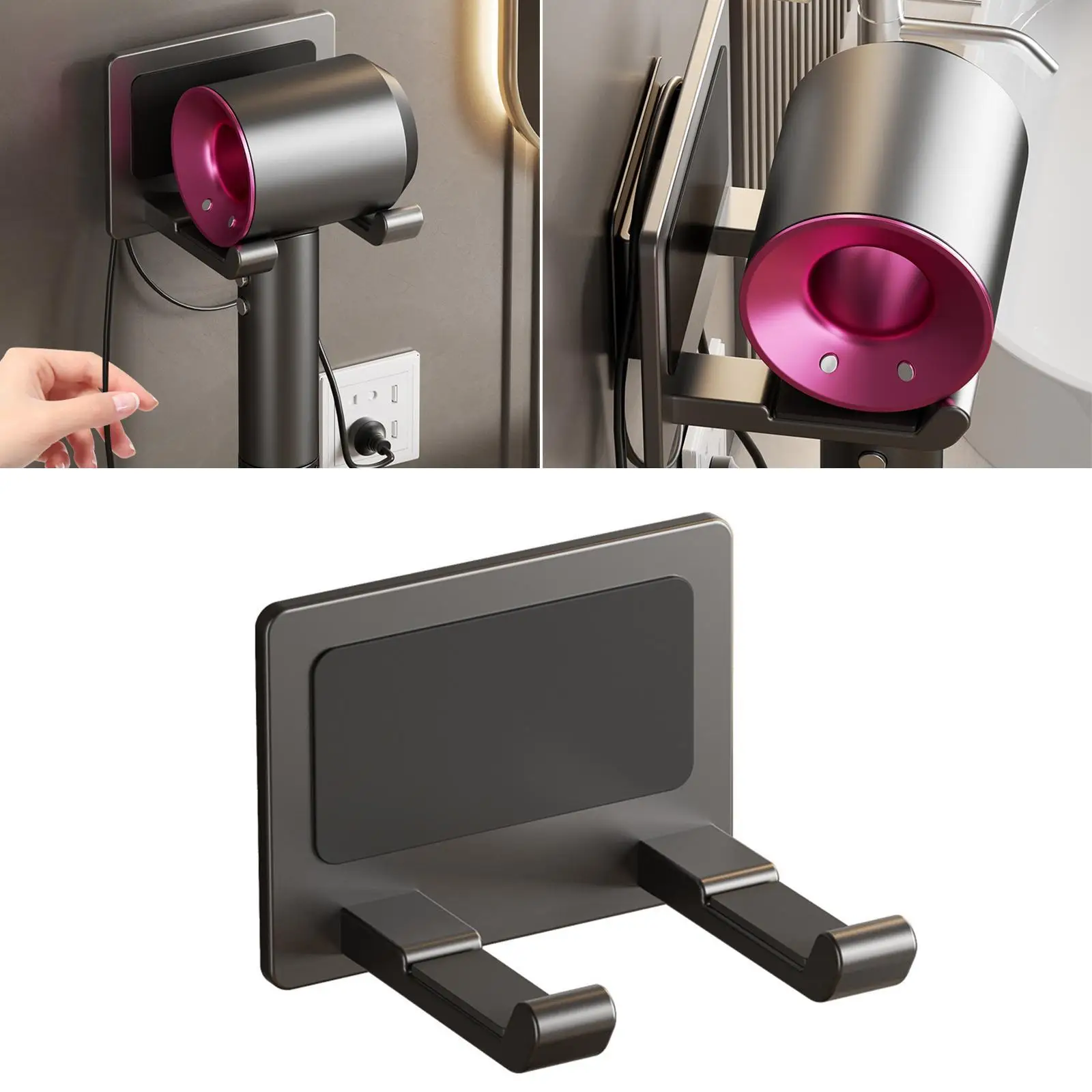 

Hair Dryer Holder Sturdy Blow Dryer Storage Stand for Home Hotel Shower Room