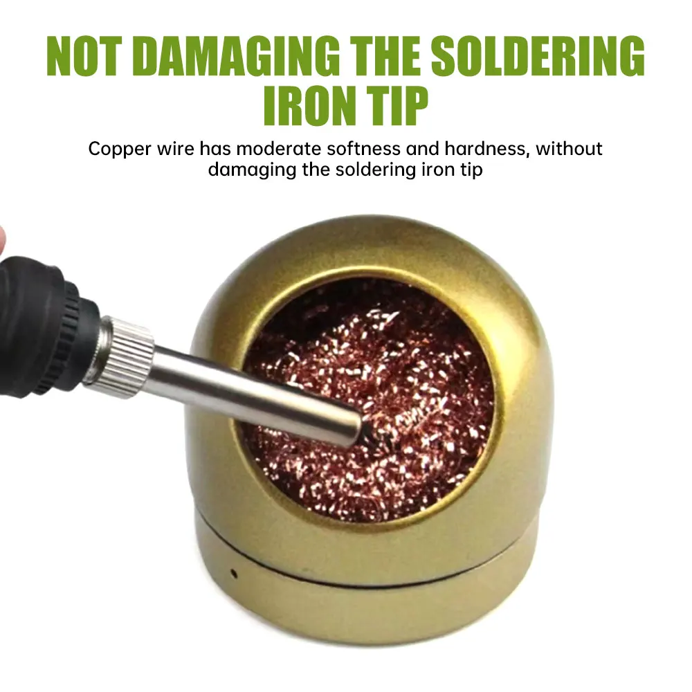 Welding Soldering Solder Iron Cleaning Solder Ball Repair Tool Soldering Iron Tips Cleaner Wire Brush with Stand Holder Set