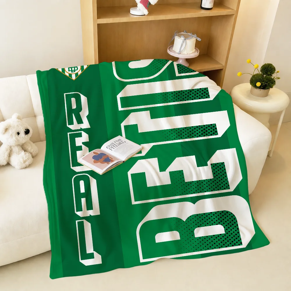 Cool Football Fc Logo Warm Soft Plush Blanket Sofa Living Room Nap Home Bedroom R-RealS-S Gift Flannel Pet Hogar B-B-BetisES-ES