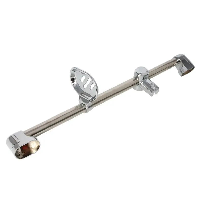Stainless Steel Shower for Head Holding Rod With Soap Box Adjustable Lifting Rod