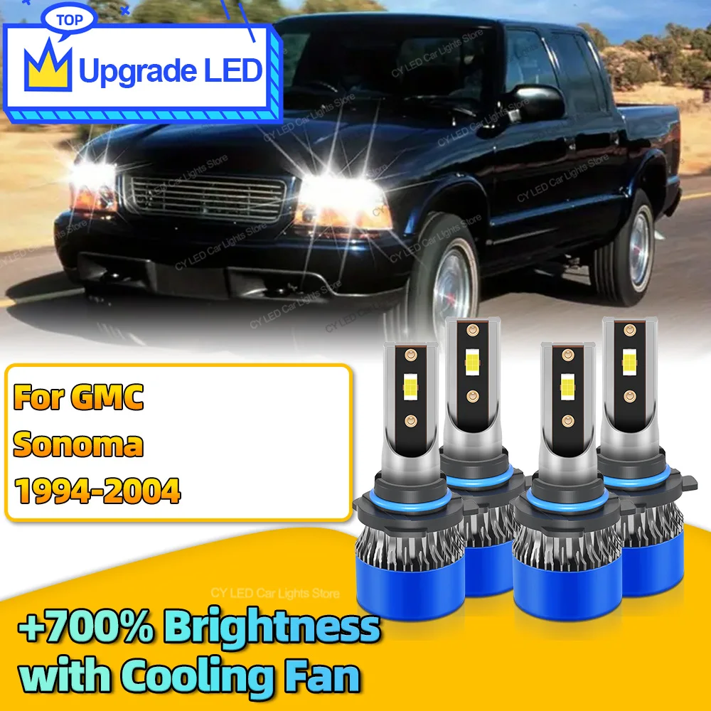 

4Pcs 30000LM Canbus Car LED Headlights Bulb HB3 HB4 Auto Lights Lamp For GMC Sonoma 1994-1997 1998 1999 2000 2001 2002 2003 2004
