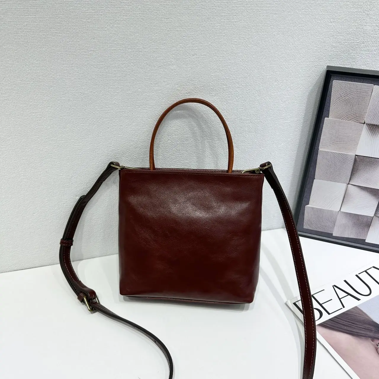 Women's Genuine Leather Handbag Luxury Deisgner Brand Ladies Shoulder Crossbody Purses Bags for Woman Underarm Tote Bag 2026 New