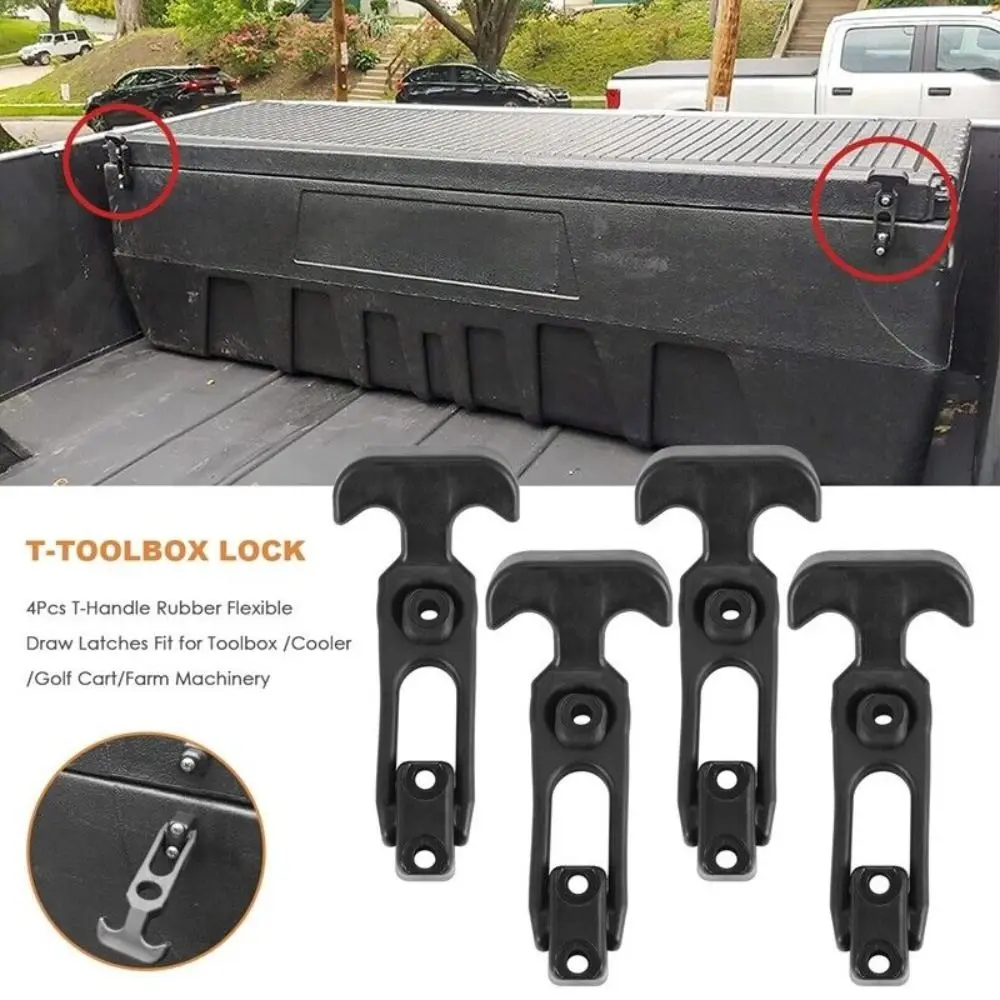 1/2pcs T-Handle Rubber Flexible Draw Latches Fit for Toolbox /Cooler/ Cart/Farm clamps for woodworking woodworking tools