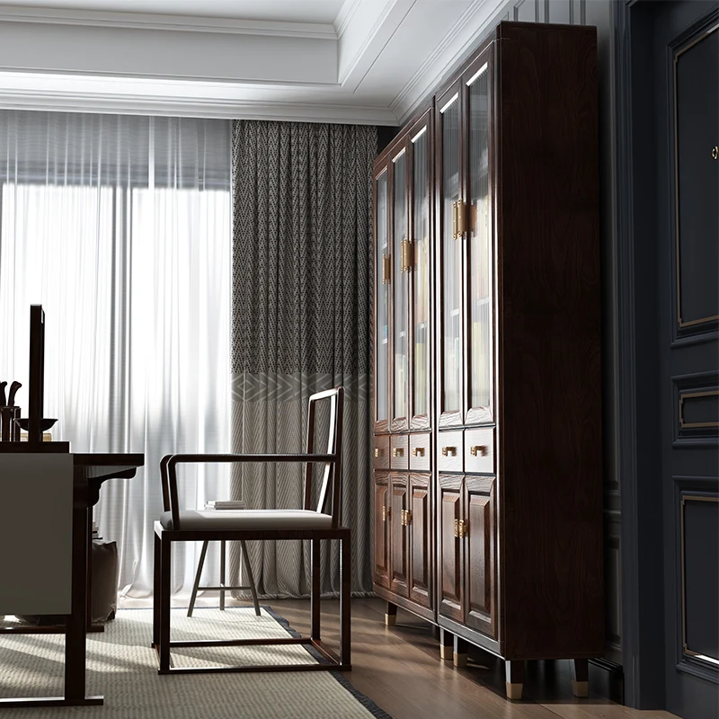 

Living room cabinet against the wall American all-wooden combination storage