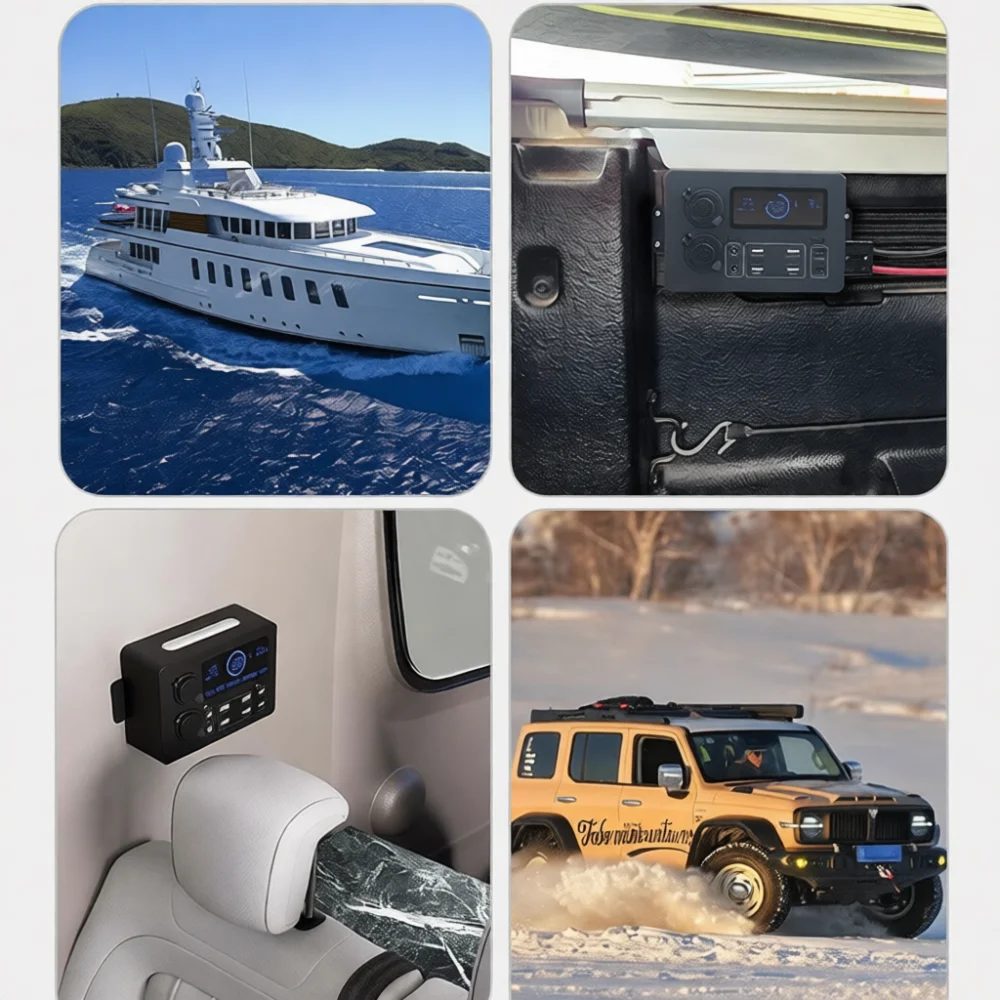 Universal Car PD 100W Charger Box 12V USB Type C Fast Charging Hub Mini Power Supply Station For Automotive Interior Parts