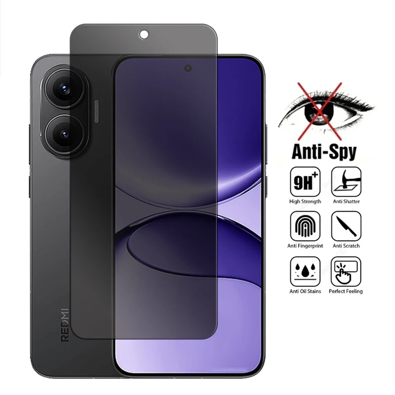 For Redmi Turbo 4 Pro Glass Redmi Turbo3 Turbo4 Pro Tempered Glass Full Glue Anti-spy Privacy Screen Protector For Redmi Turbo 4