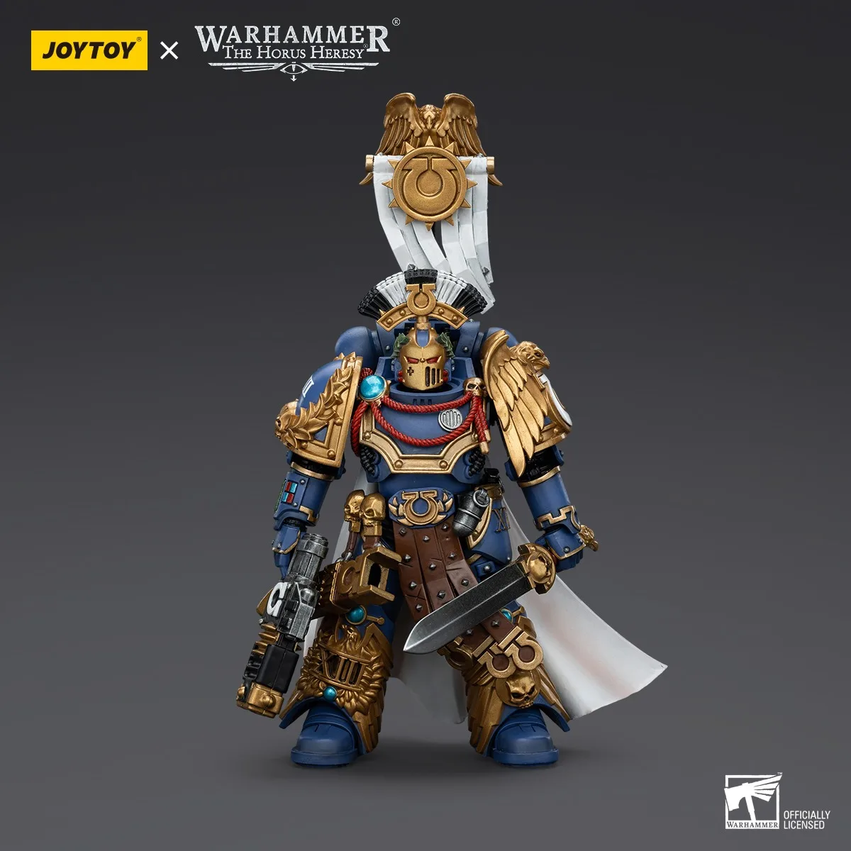 【Accessories】JOYTOY Warhammer Action Figures 1/18 Ultramarines Legion Praetor with Power Sword and Volkite Serpenta Model Toy