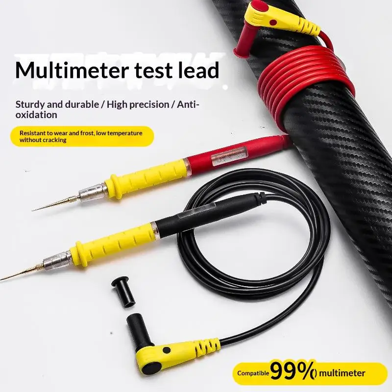 Multimeter Test Leads Probes High Temperature Resistant Universal Heavy Duty Test Cable Electrical Testing Tool Accessories