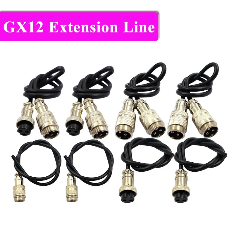 GX12 4Pin Connector Cable 2 3 5 6 7 Pin Male Female Connection Wire M12 Aviation Plug 5A Industrial Grade Welding Extension Cord