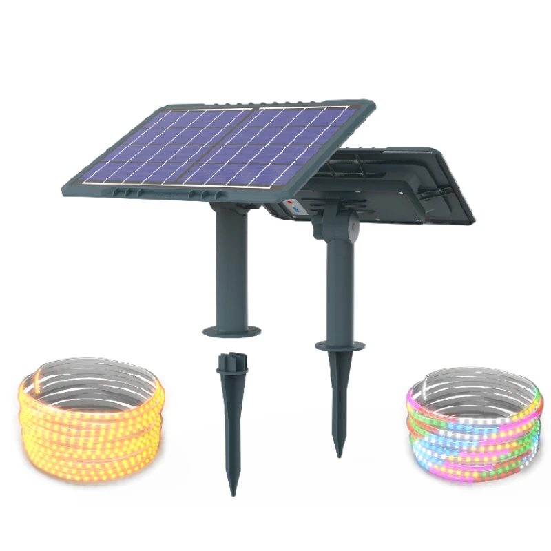 New arrival solar led strip lights 5 meter 10 meter 20 meter decorative outdoor wedding party bar balcony solar led strip