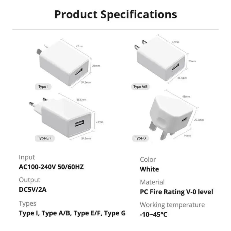 Sonoff Dc 5V/2a Adapter Plug Draagbare Universele Spanning Doe Niveau Vi Standaard Verschillende Types Compatibel Met Cam Slim Zbbridge