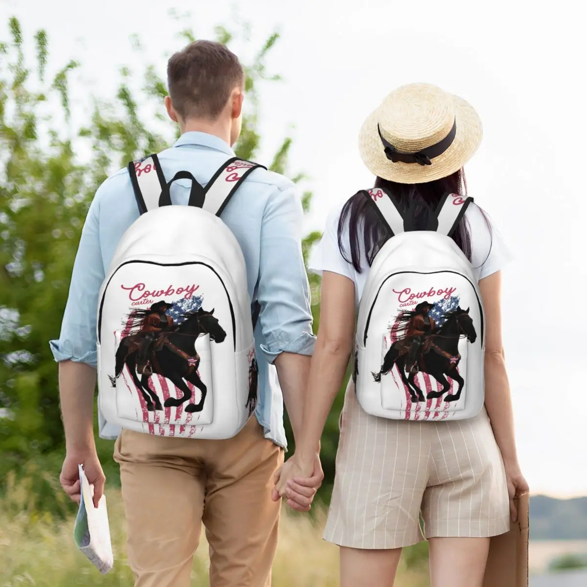 Mochila de Cowboy Carter Beyonce para hombre y mujer, bolso de hombro ligero, a la moda, para escuela secundaria y negocios