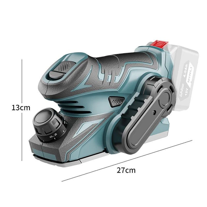 12V 13000RPM Brushless  Rechargeable Electric Planer Cordless Handheld Wood Cutting Tool with Wrench for Makita Battery