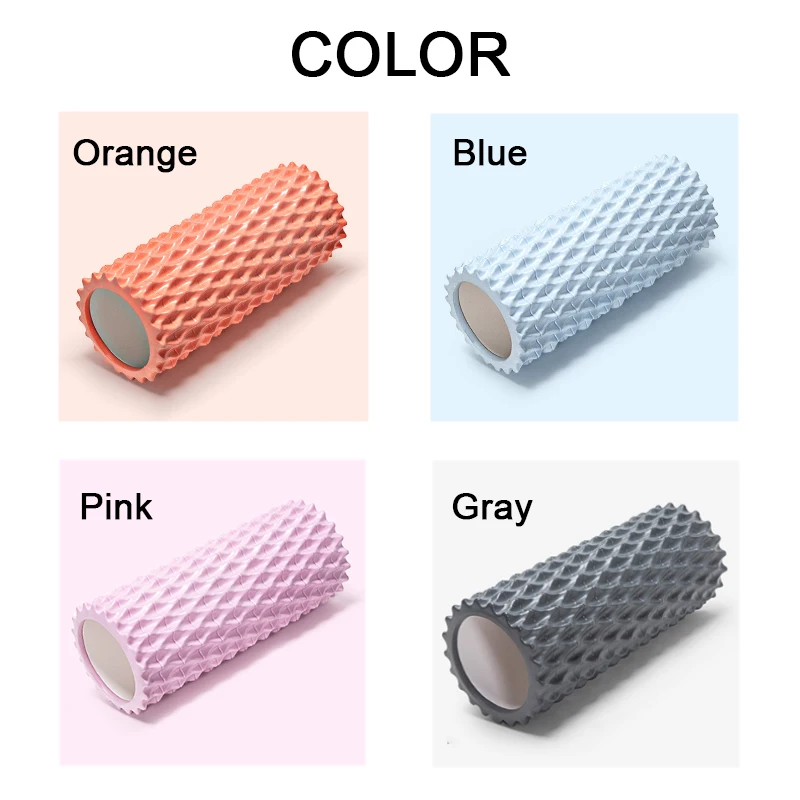 33/45CM Yoga Column Gym Pilates Foam Roller Exercise Body Back Muscle Relax Massage Roller Yoga Brick Home Fitness Equipment