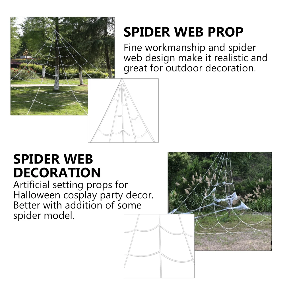 

Большое украшение в виде паутины, прочный полиэстер, уличный реквизит для вечеринки в честь Хэллоуина, страшная паутина, дом с привидениями, треугольный паук