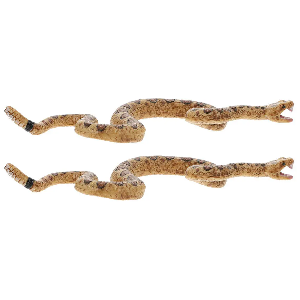 

2 шт. реалистичные модели змей для Хэллоуина, страшные украшения, фигурки животных, имитация змеи, реалистичные фигурки животных