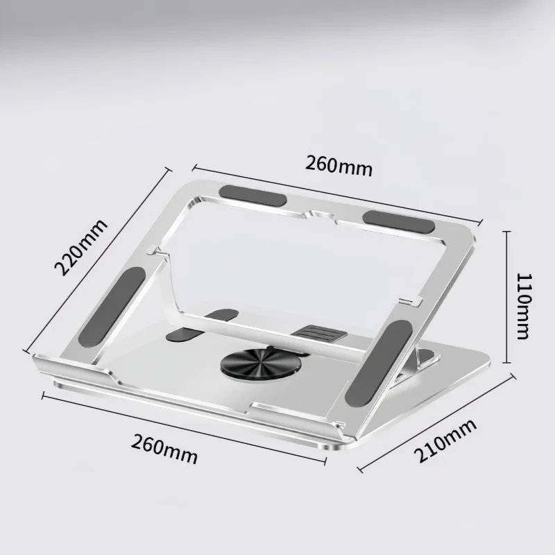 

Portable Fold Up and Down Adjust Rotate 360degrees Aluminum Alloy Metal Laptop Universal Stand Can Hollow Heat Dissipation Stand