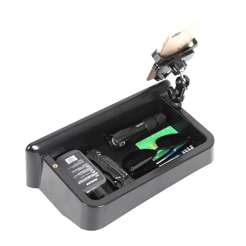 ل VW Volkswagen ID.4 CROZZ/ ID.4X 12.9 "حامل هاتف متعدد التركيب داش صينية صندوق تخزين نظام عدة تمديد الذراع ABS #4